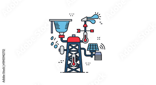 Weather Station Forecast Equipment Instrument.