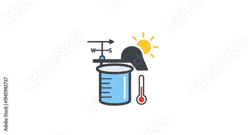 Weather station measuring temperature tools.