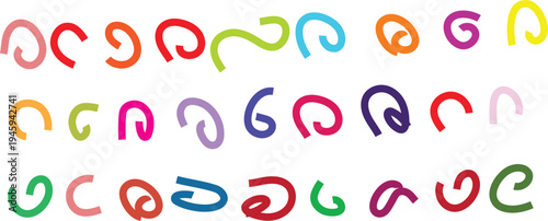Colorful omega symbol variations