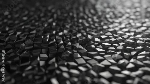 Dark geometric surface ripples with light and shadow abstract motion background footage