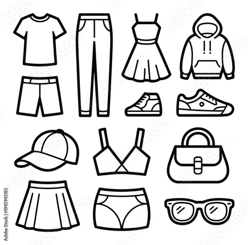 Fashion Clothing and Accessories Vector Illustration
