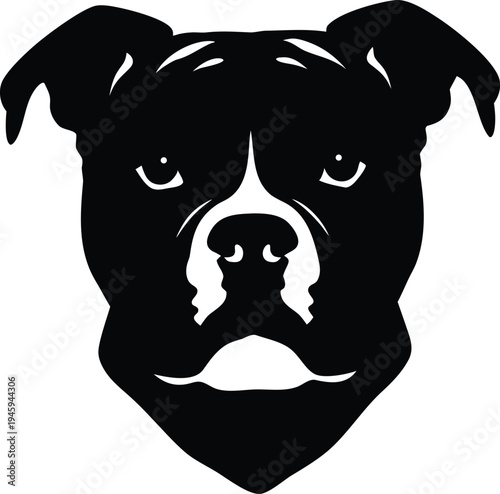 Bulldog angry barking silhouette icon