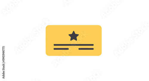 Yellow Card Identification Star Symbol.