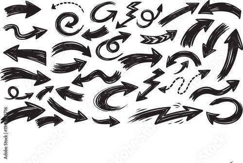 Hand Inked Style Vector Arrows
