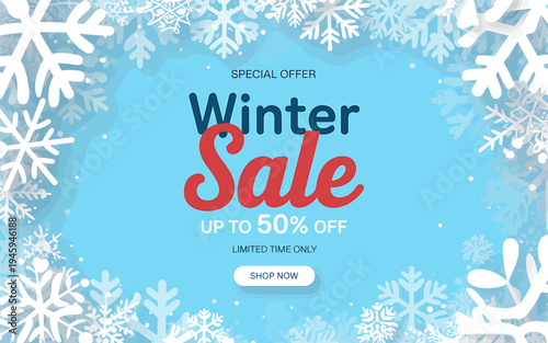 Winter sale special offer up to fifty percent off limited time only shop now