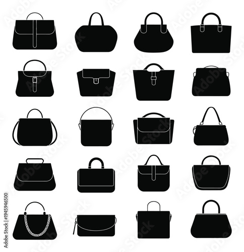 Handbag Silhouette Vector Illustration