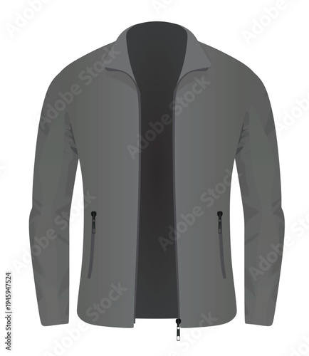 Male grey jacket. vector illustration