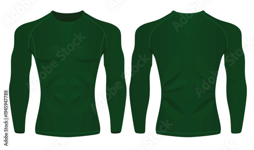 Rash guard athlete fitness t shirt. vector