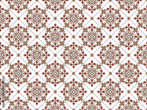 Pixelated fabric printing is suitable for knitting and continuous fabric printing.