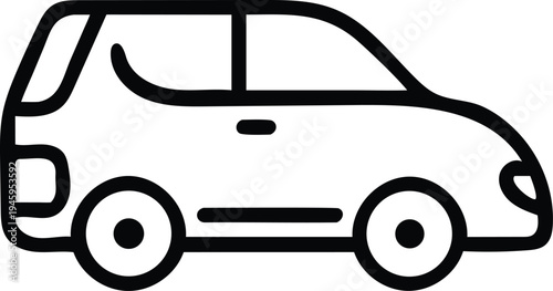 Cargo Delivery Truck Line Icon – Freight Logistics Transport Vector Symbol