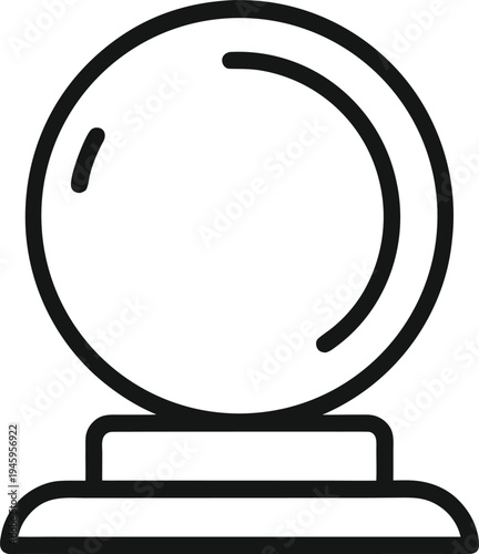 Crystal Ball Fortune Telling Mysticism Divination Prophecy Symbol Icon Vector
