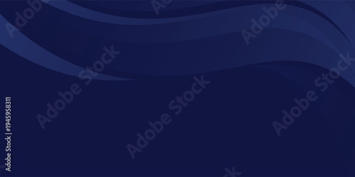 Experience the modern elegance of the abstract gradient wave background. Its dark blue waves create a captivating atmosphere. blue vector