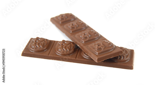 Big chocolate candy on a white background