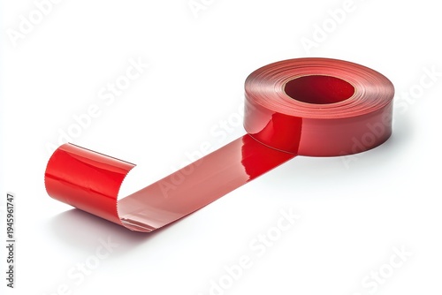 Red vinyl tape used for various applications in crafts, DIY projects, and organizational tasks in home and office settings