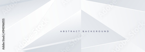 Light geometric background. Elegant white polygon design. Minimalist abstract background with shadows and facets. Serene white geometric backdrop featuring shadows and sharp edges for mockups