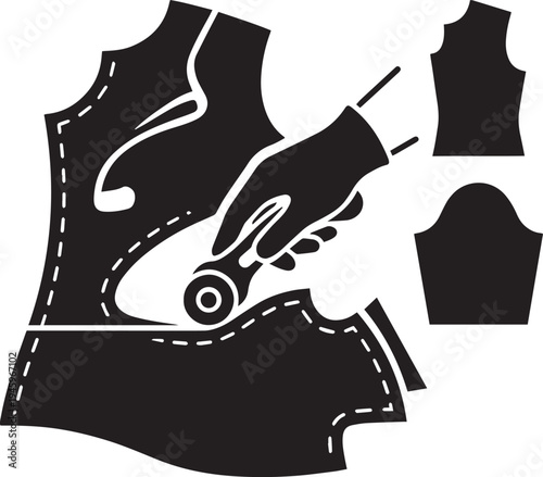 Wallpaper Mural Hand drawn black vector art illustration of a shirt and jeans design symbol in a drawing style Torontodigital.ca