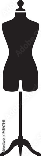 Wallpaper Mural A vector illustration of a woman in a fashion suit standing next to an old fashioned black and white lamp silhouette Torontodigital.ca