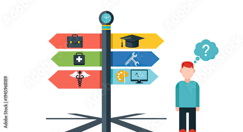 Navigating your career choice A young person's future path decision