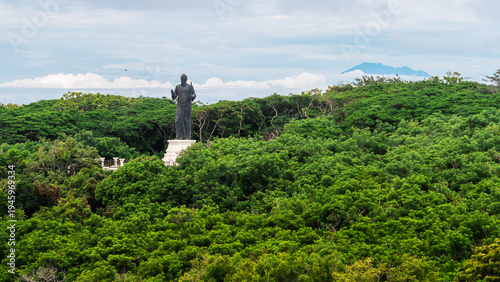 Uluwatu temple statue monument in jungle forest, Bukit, Bali, Indonesia
