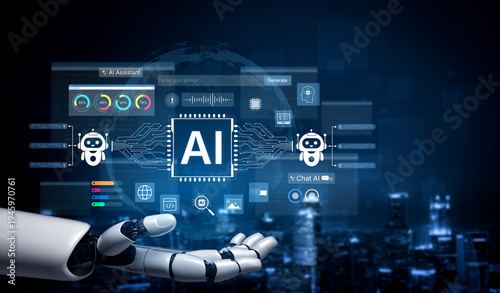 Vászonkép AI assistant connects prompt generation, chatbots and workflow automation across tools and analytics