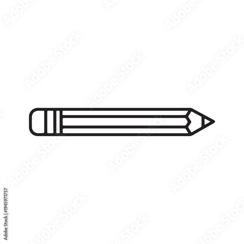 Long pencil outline icon in trendy design style. Stationery symbol vector illustration. The best editable graphic resources for many purposes. Suitable for websites, logos, and ui.
