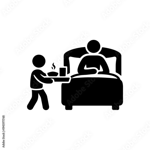 Caring Child Serving Breakfast Icon