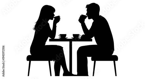 Couple eating and drinking together.