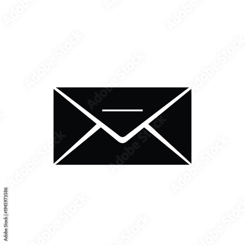 Black and white envelope with simple mail message