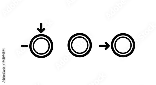 Finite state machine diagram illustration with start,, and end states, computer science, black and white