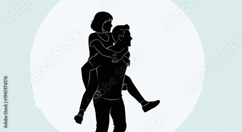 Man carrying woman in his arms.