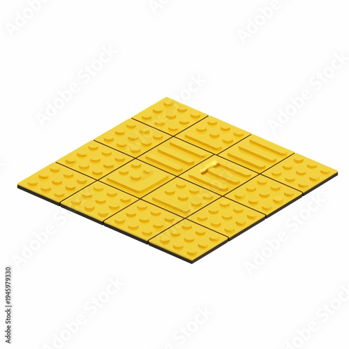 Tactile Paving Surface Warning Indicator Yellow.