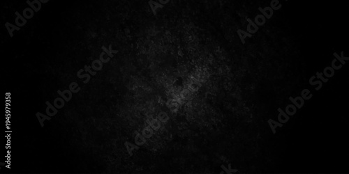 Concrete black stone Panorama blank rough wall for background. Abstract black stone concrete floor or old cement grunge background. crack gray wall texture.
