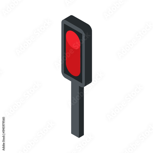 Isometric Security Handheld Metal Detector Device.