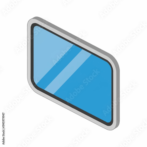 Isometric Digital Device Screen Display.