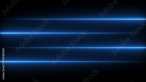 Straight neon lazer line Abstract horizontal glowing neon line on a dark background with subtle reflection bright clean.