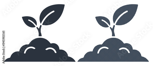 New seedling sprouts from rich soil, symbolizing growth and new beginnings