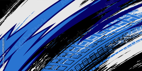 blue color pattern gradient grunge texture background. Dots pop art comics sport style vector illustration