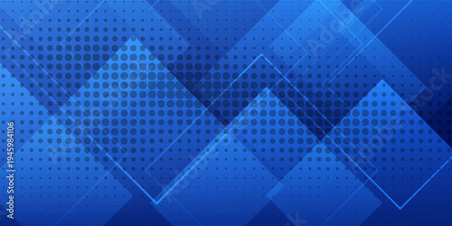 Abstract blue background. Geometric triangle background.