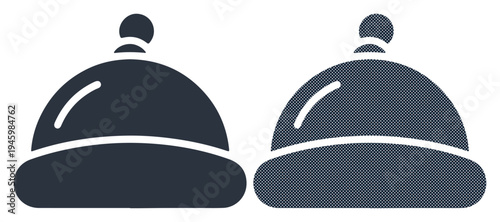 Two identical food serving cloches side by side against a white background.