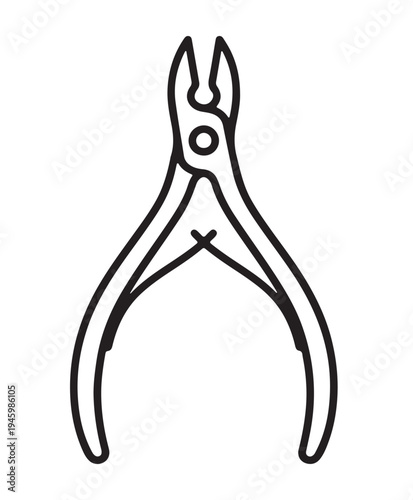 Nail Nipper and Cuticle Cutter Vector Illustration for Manicure