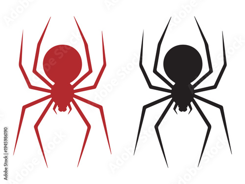 Minimalist Spider Silhouette Vector Illustration