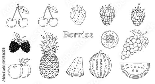 Assorted vintage-style decorative buttons and embellishments in monochrome isolated on transparent background