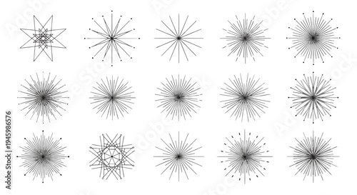 Collection of stylized spider illustrations in varying poses and designs isolated on transparent background