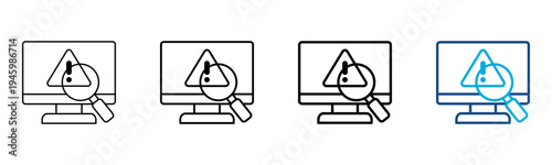 Ferent02-Warning Sign Icon Different Style Outline Collection Set Vector Illustration