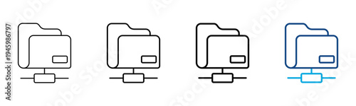 Ferent22-Ftp Icon Different Style Outline Collection Set Vector Illustration