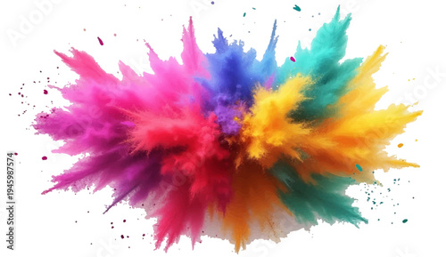 Abstract watercolor background featuring colorful ink splashes and artistic paint splatters with pink brush stains and vector design elements on white texture