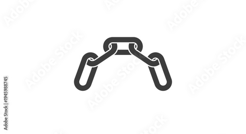 Black metal chain link icon.