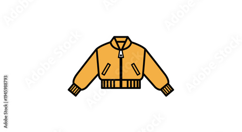 Yellow jacket clothing fashion icon.