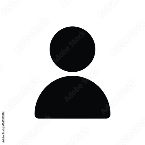 Simple black silhouette of a person