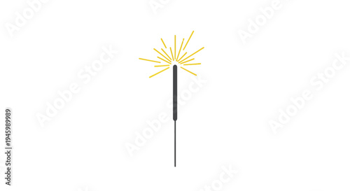 A sparkler with bright yellow sparks.